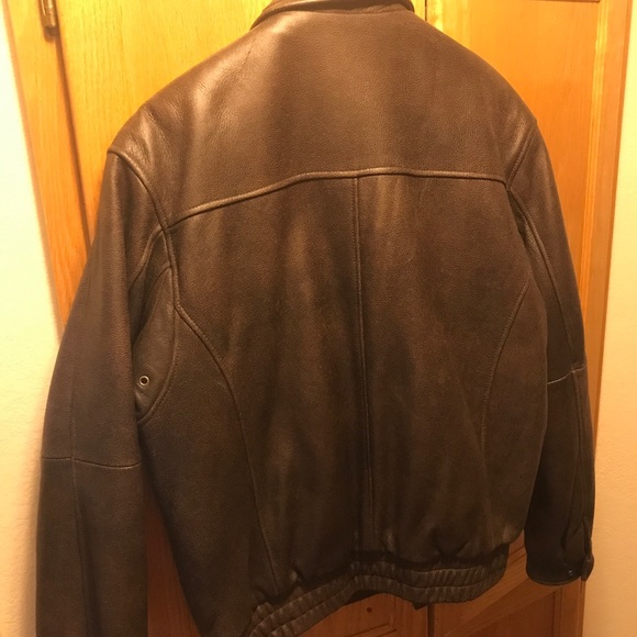 Wilson's Men's Brown Leather Bomber jacket VINTAGE - Picture 10 of 10